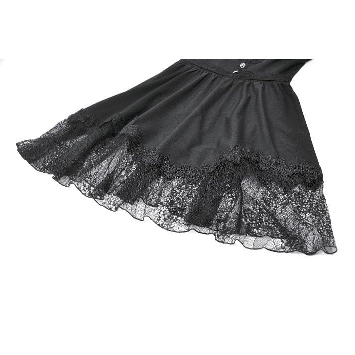Women's Gothic Lace Square-cut Collar Dress