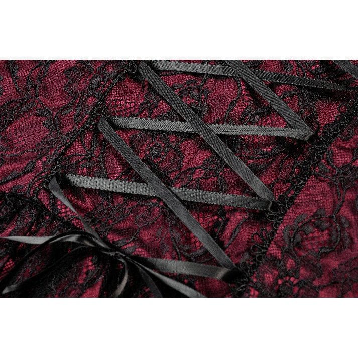 Women's Gothic Lace Star Square-cut Collar Short Sleeved Dress