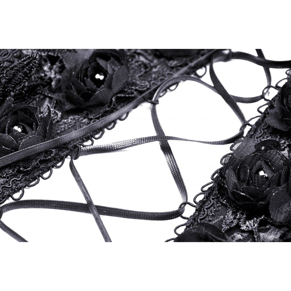 Women's Gothic Lacing-up Floral Jacquard Overbust Corsets