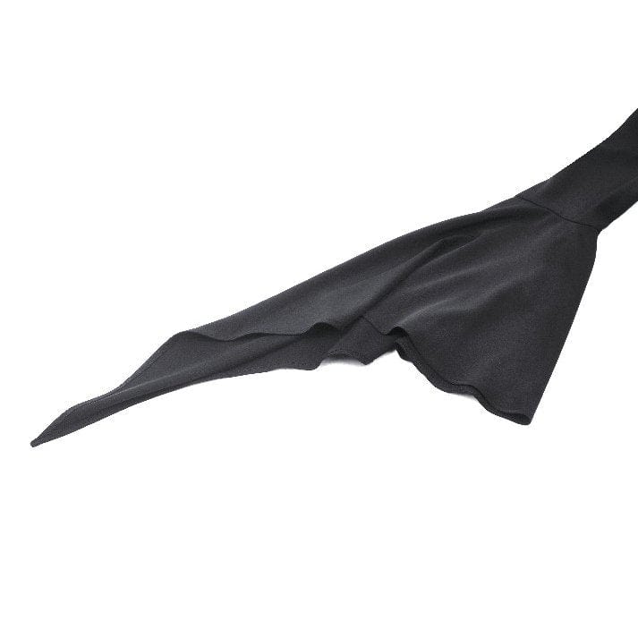 Women's Gothic Lapel Collar Flared Sleeved Witch Dress