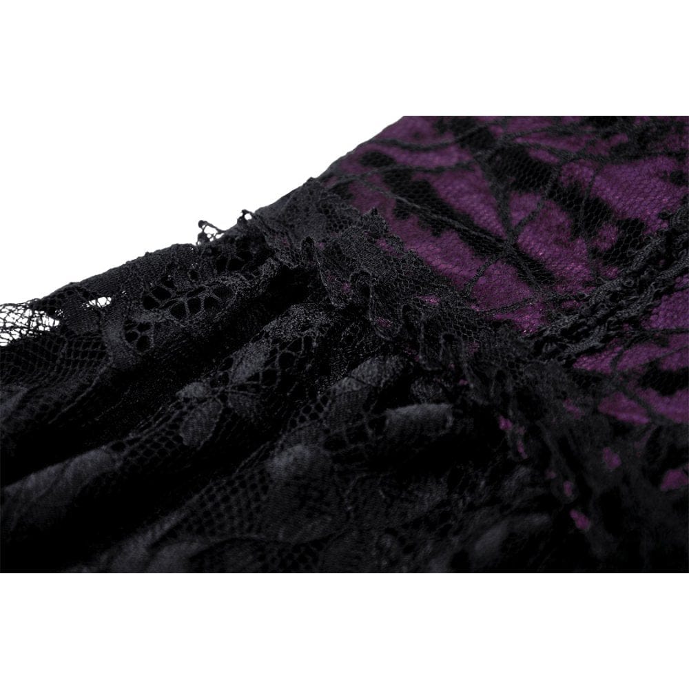 Women's Gothic Layered Lace Slip Dress