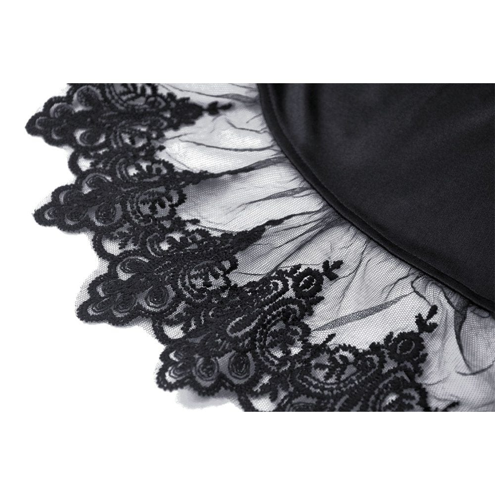 Women's Gothic Layered Lace Slip Dress