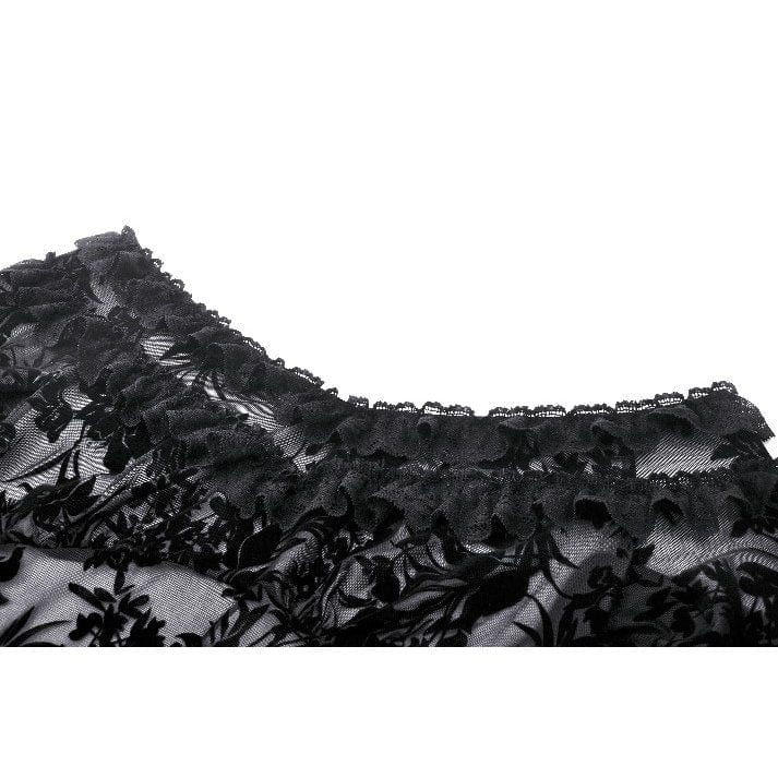 Women's Gothic Layered Ruffled Lace Shirt