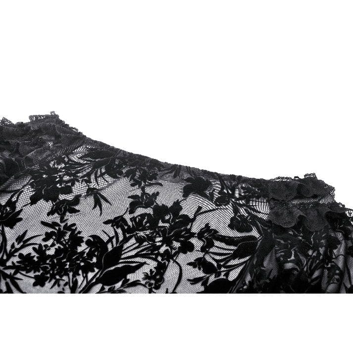 Women's Gothic Layered Ruffled Lace Shirt