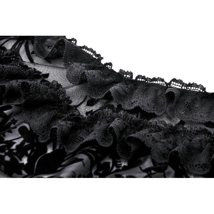 Women's Gothic Layered Ruffled Lace Shirt