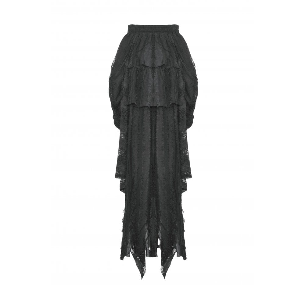 Women's Gothic Layered Unedged High-low Skirt