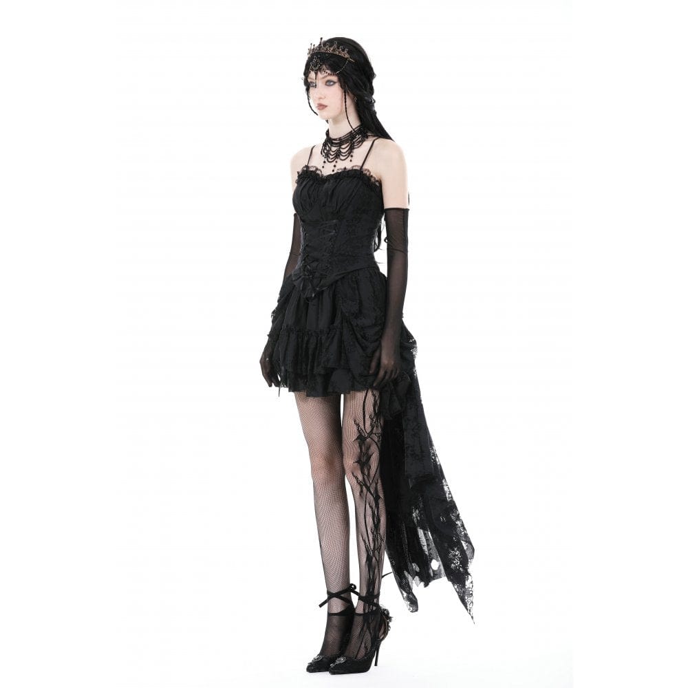 Women's Gothic Layered Unedged High-low Skirt