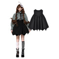 Women's Gothic Lolita Batwing High-waisted Short Skirt