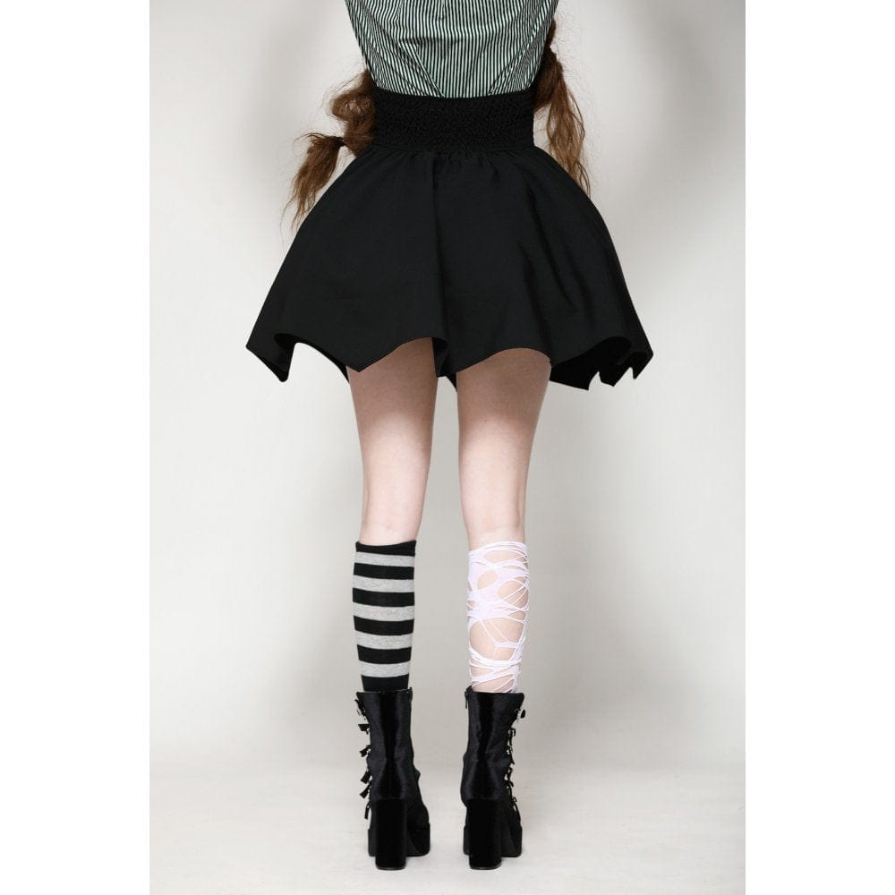 Women's Gothic Lolita Batwing High-waisted Short Skirt
