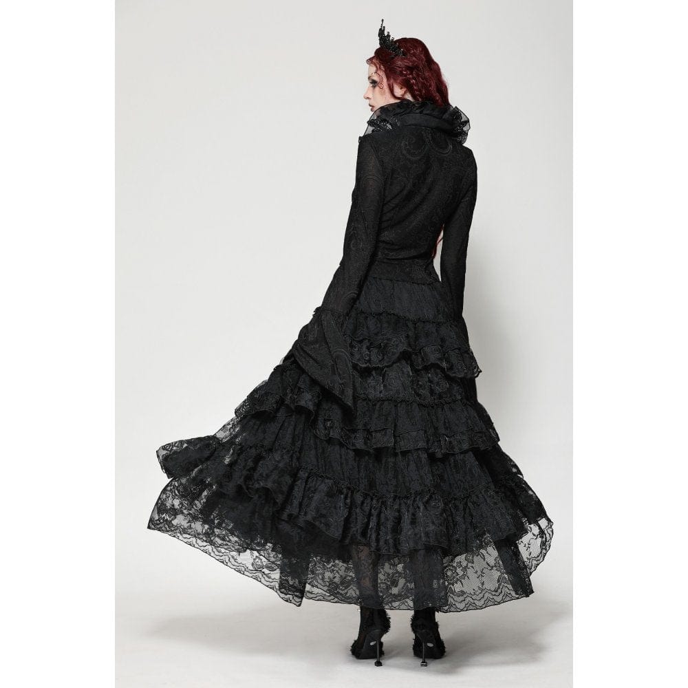 Women's Gothic Mesh Diamond Long Sleeved Shirt