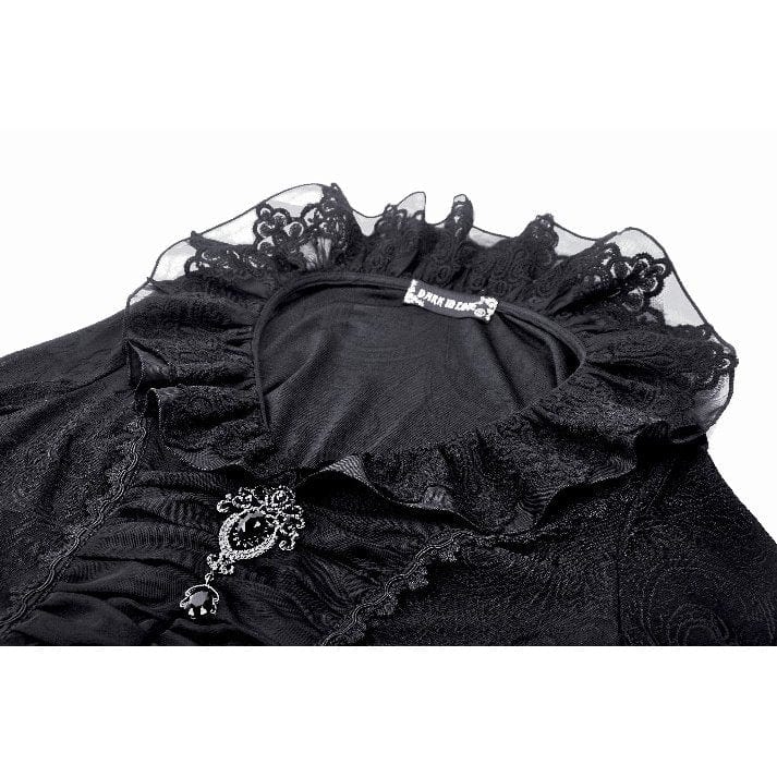 Women's Gothic Mesh Diamond Long Sleeved Shirt