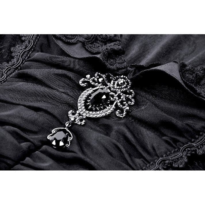 Women's Gothic Mesh Diamond Long Sleeved Shirt