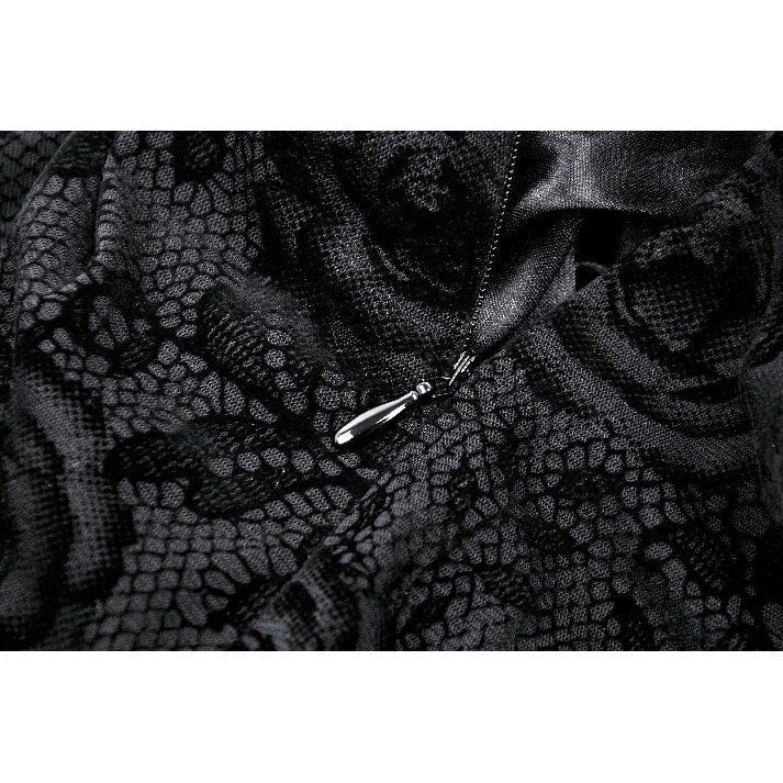 Women's Gothic Puff Sleeved Fishtailed Prom Dress