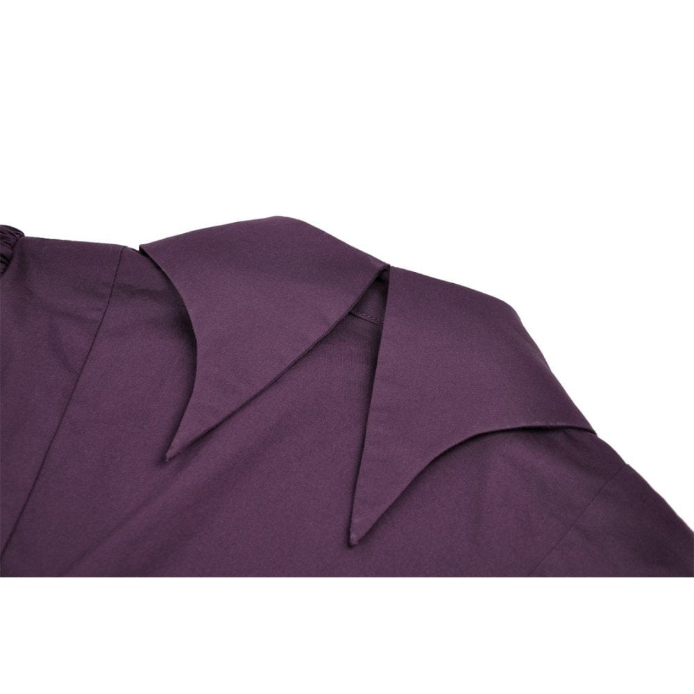 Women's Gothic Puff Sleeved Frilly Collar Shirt