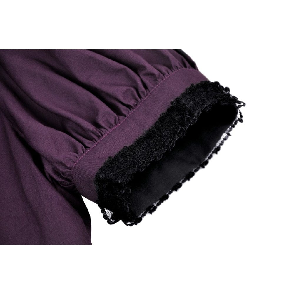 Women's Gothic Puff Sleeved Frilly Collar Shirt
