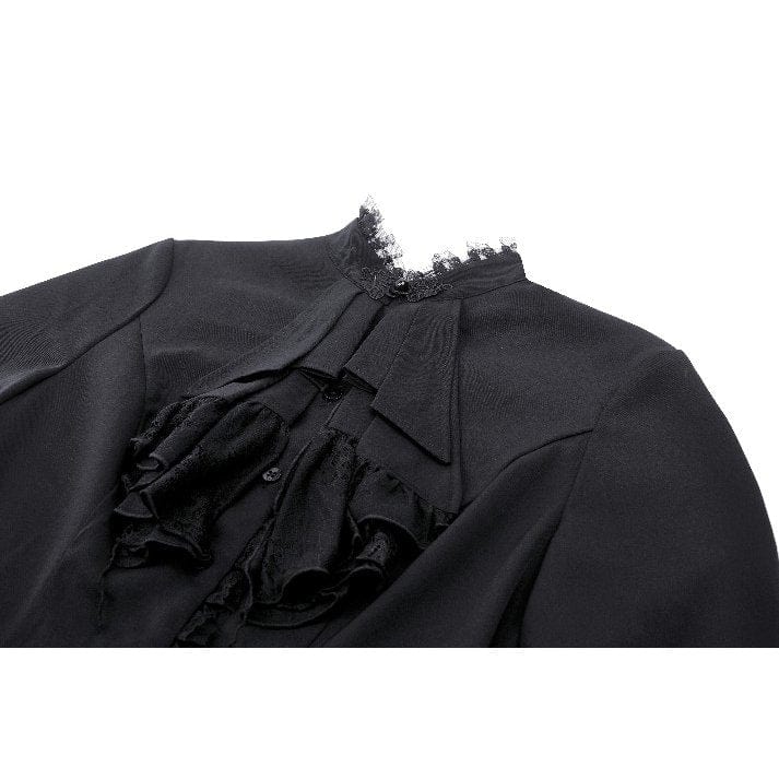 Women's Gothic Ruffled Layered Long Sleeved Shirt