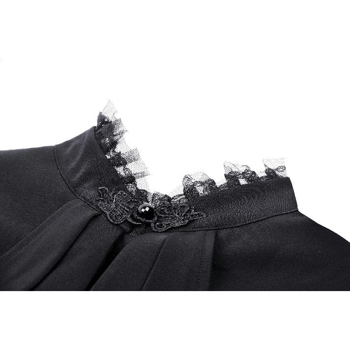 Women's Gothic Ruffled Layered Long Sleeved Shirt