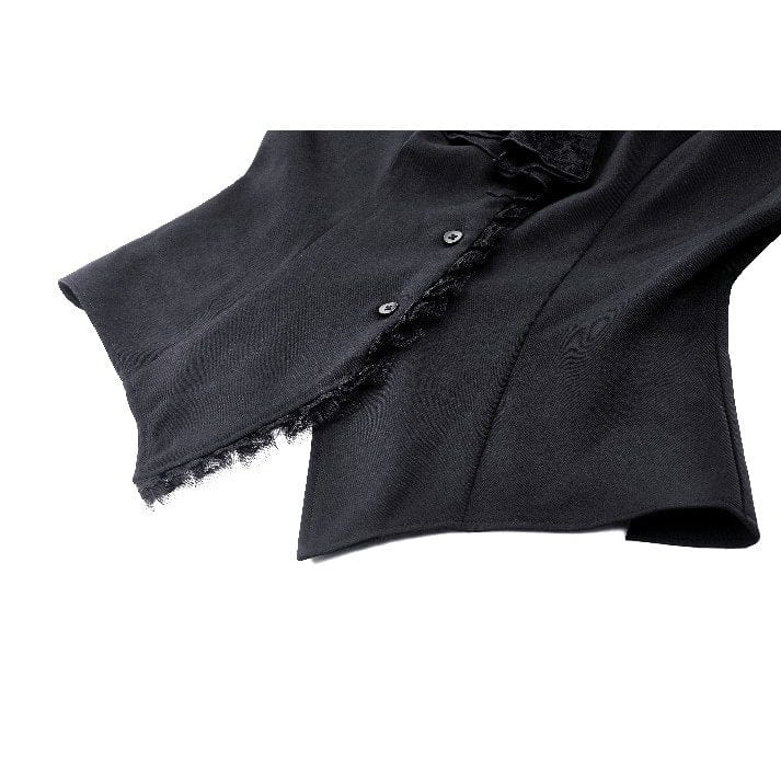 Women's Gothic Ruffled Layered Long Sleeved Shirt