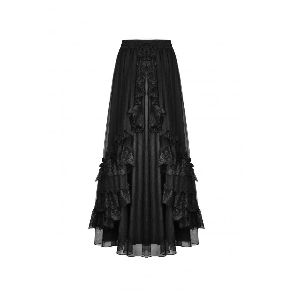 Women's Gothic Ruffled Layered Skirt