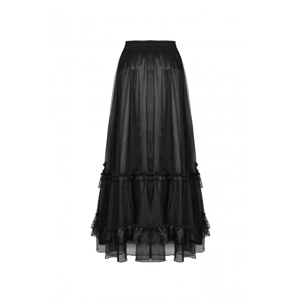 Women's Gothic Ruffled Layered Skirt