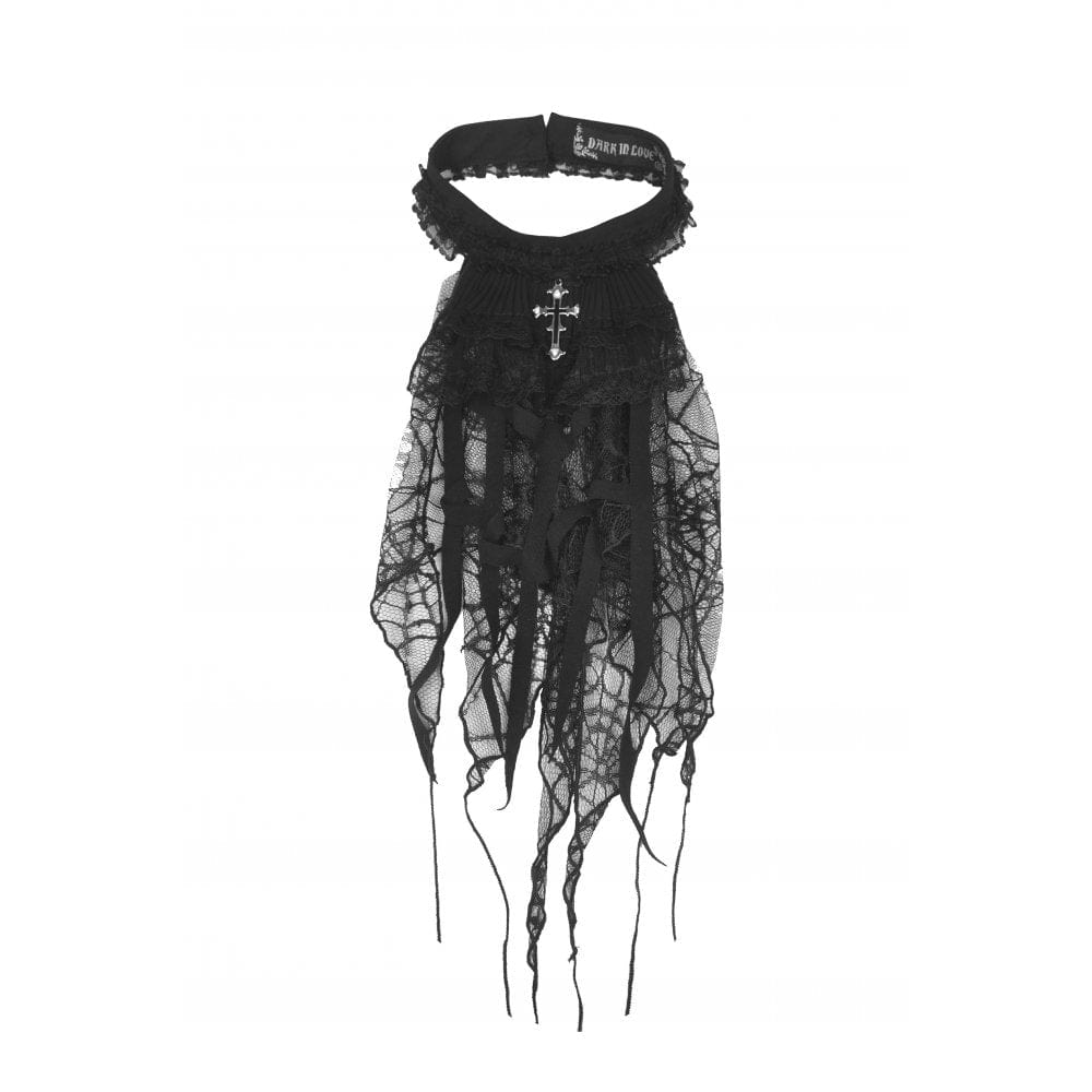 Women's Gothic Spider Web Lace Neckwear