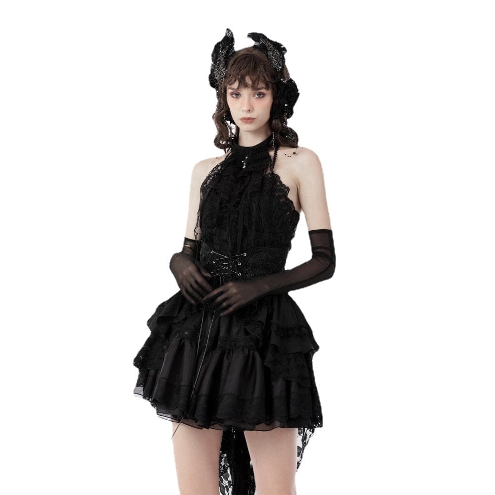 Women's Gothic Spider Web Lace Neckwear