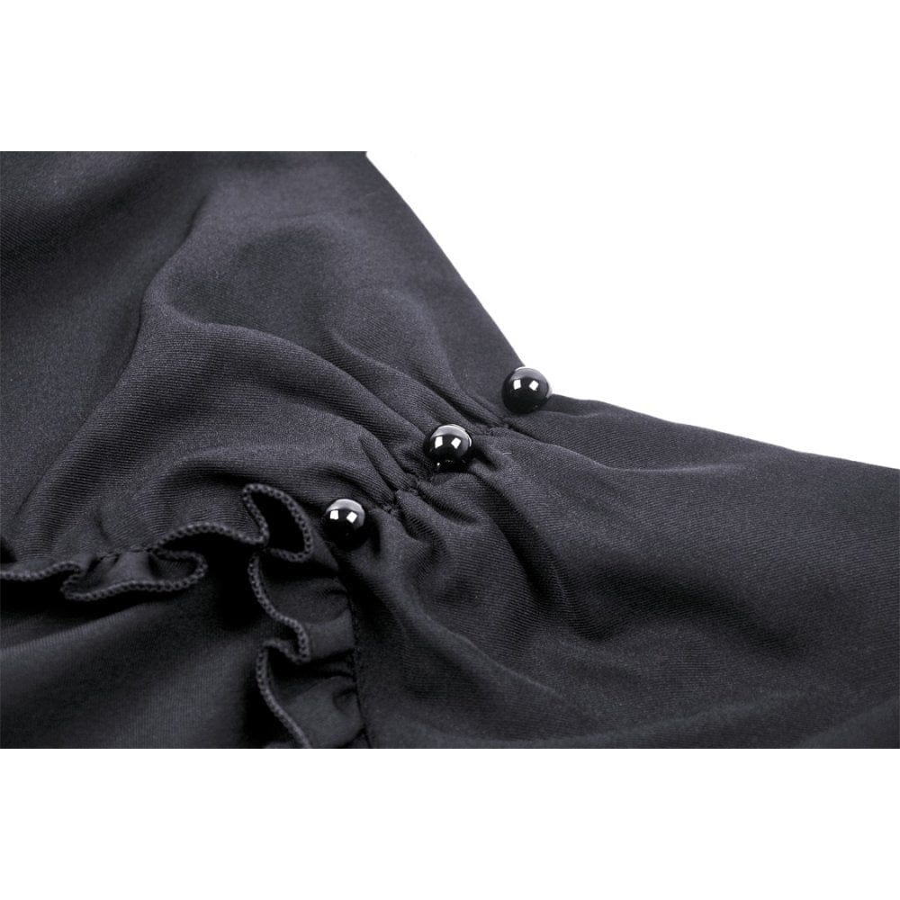 Women's Gothic Strappy Off Shoulder Dress