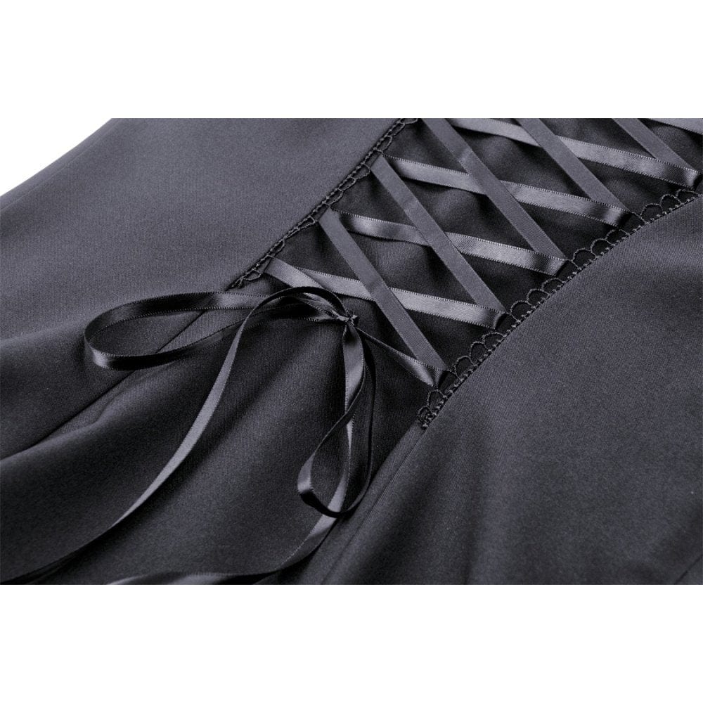 Women's Gothic Strappy Off Shoulder Dress
