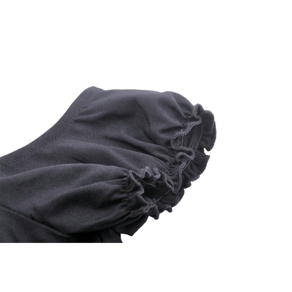 Women's Gothic Strappy Off Shoulder Dress