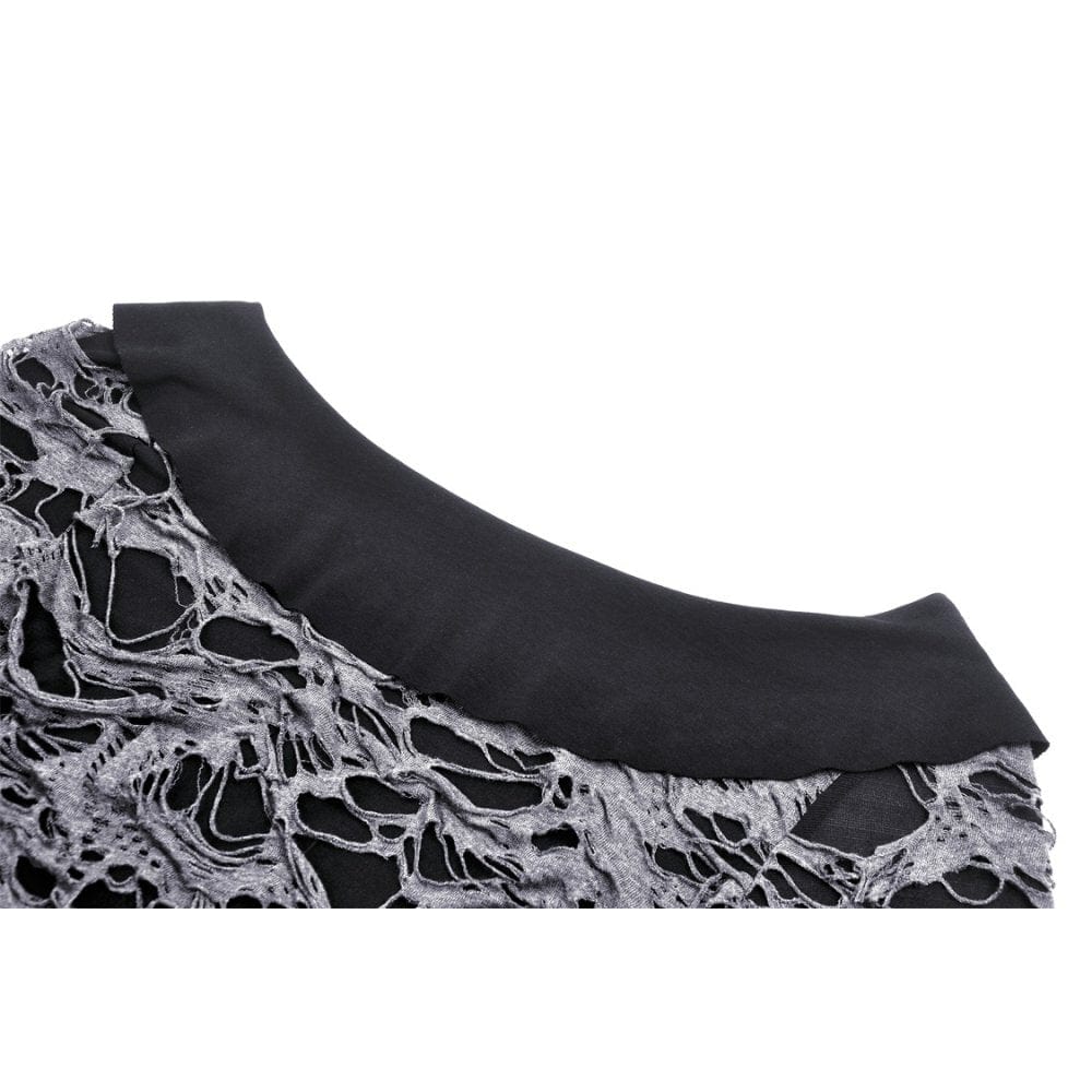 Women's Gothic Strappy Ripped Cardigan