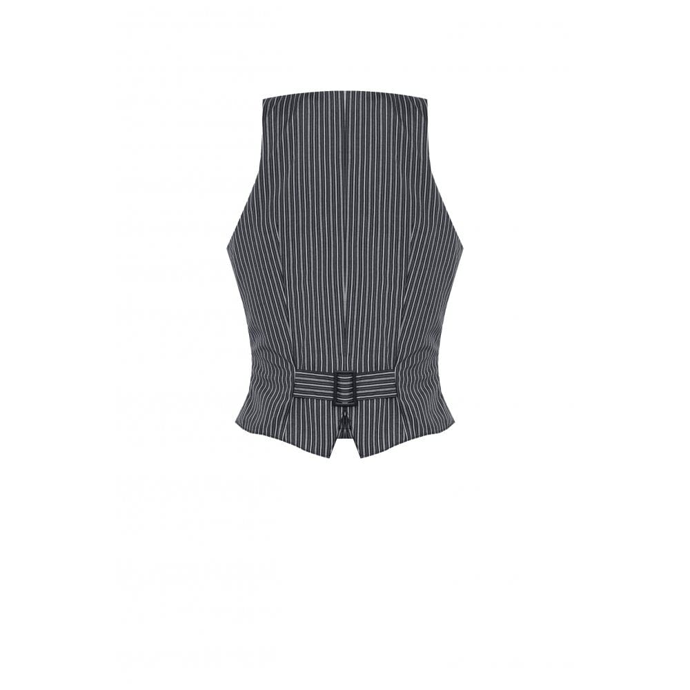 Women's Gothic Striped Buckled Waistcoat
