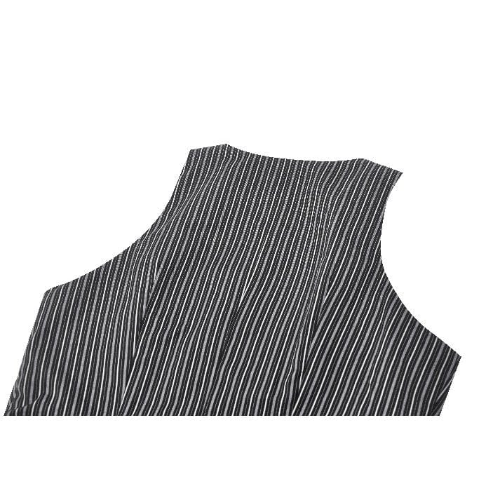 Women's Gothic Striped Buckled Waistcoat