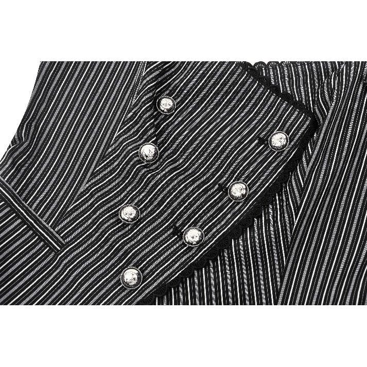 Women's Gothic Striped Buckled Waistcoat