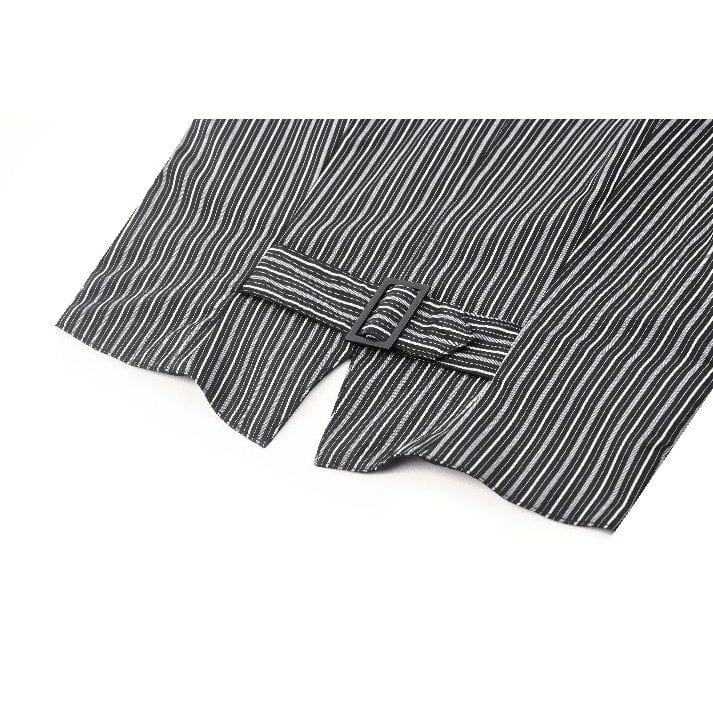 Women's Gothic Striped Buckled Waistcoat