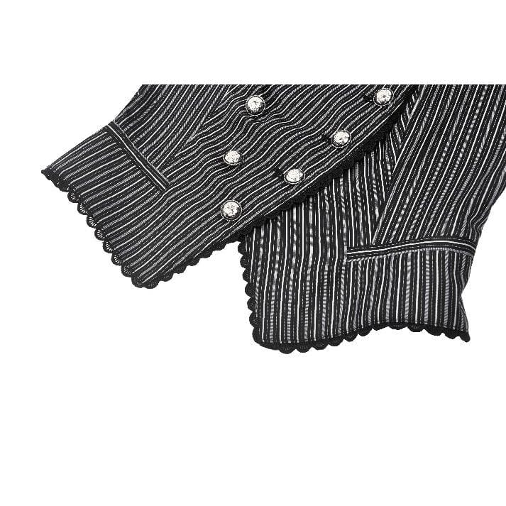 Women's Gothic Striped Buckled Waistcoat