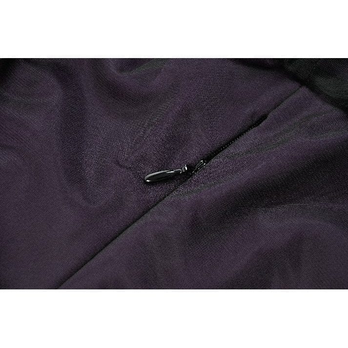 Women's Gothic Violet Square-cut Collar Flared Sleeved Maxi Dress