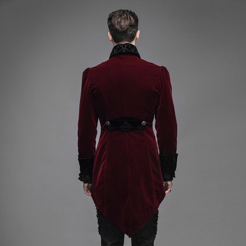 Men's Ruffled Sleeve Vintage Tailcoat