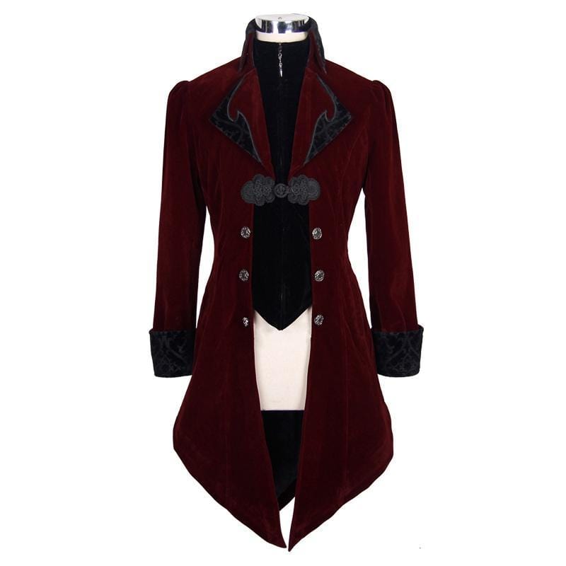 Men's Ruffled Sleeve Vintage Tailcoat