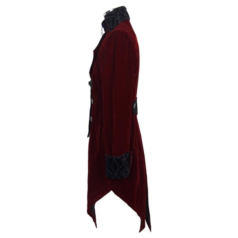 Men's Ruffled Sleeve Vintage Tailcoat