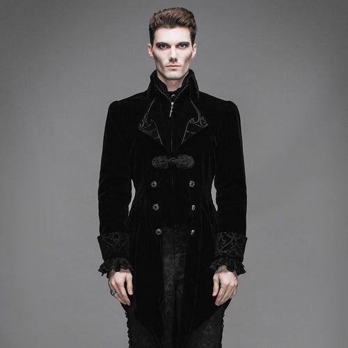 Men's Ruffled Sleeve Vintage Tailcoat