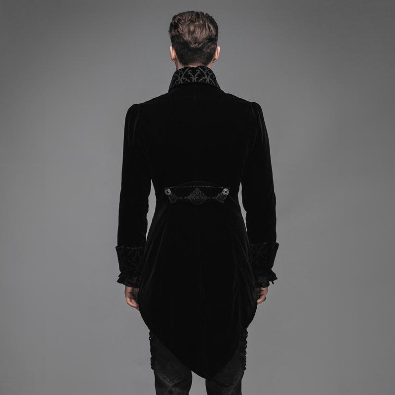 Men's Ruffled Sleeve Vintage Tailcoat
