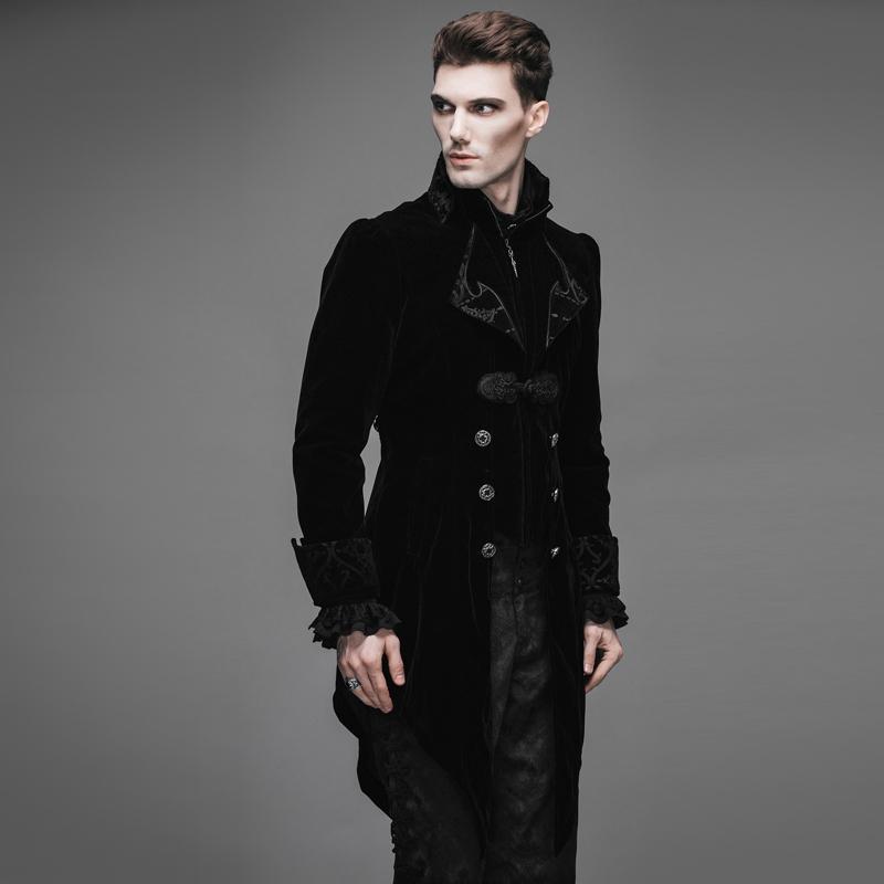 Men's Ruffled Sleeve Vintage Tailcoat