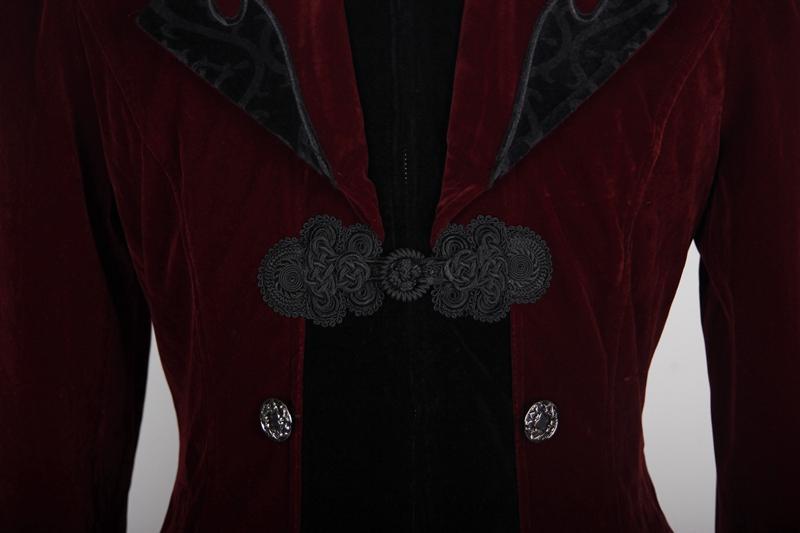 Men's Ruffled Sleeve Vintage Tailcoat