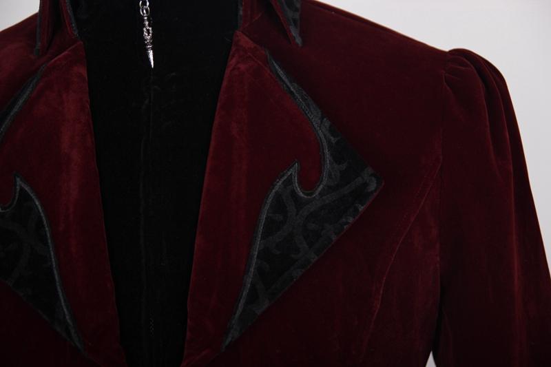 Men's Ruffled Sleeve Vintage Tailcoat