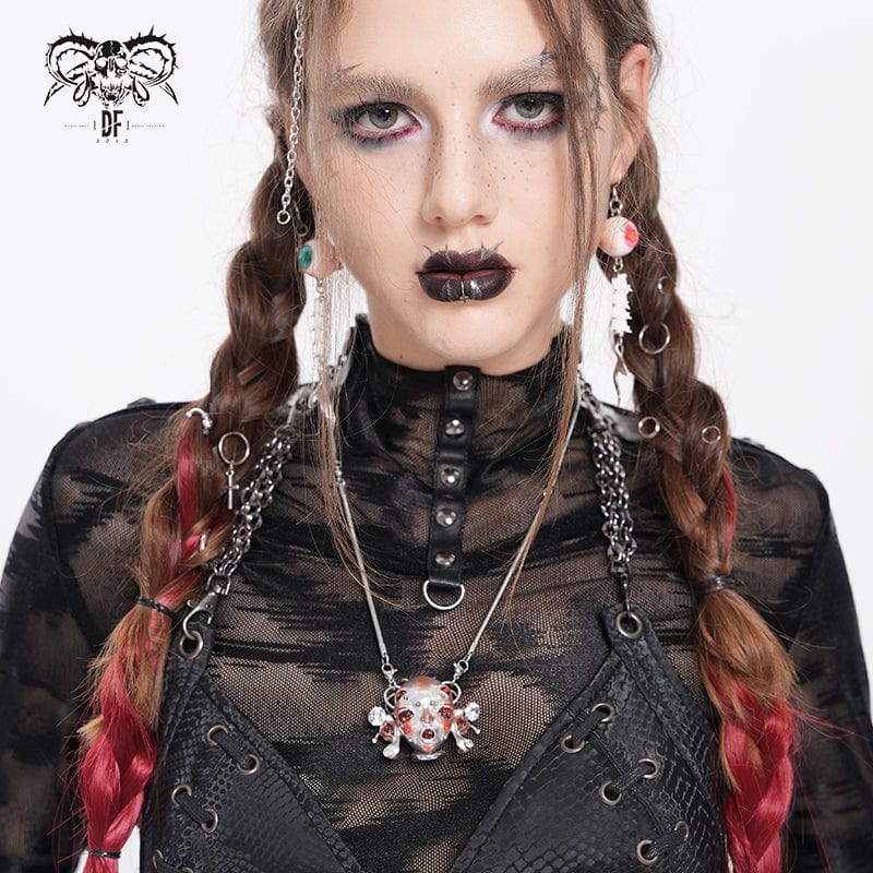 Women's Cyberpunk Alien-Core Crying Robot Necklace