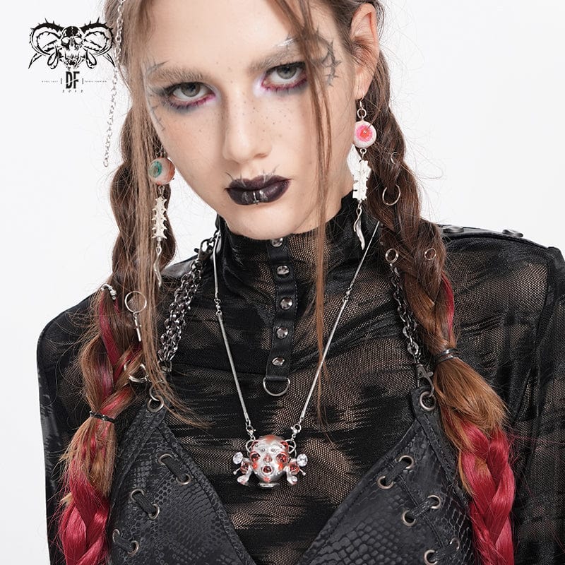 Women's Cyberpunk Alien-Core Crying Robot Necklace