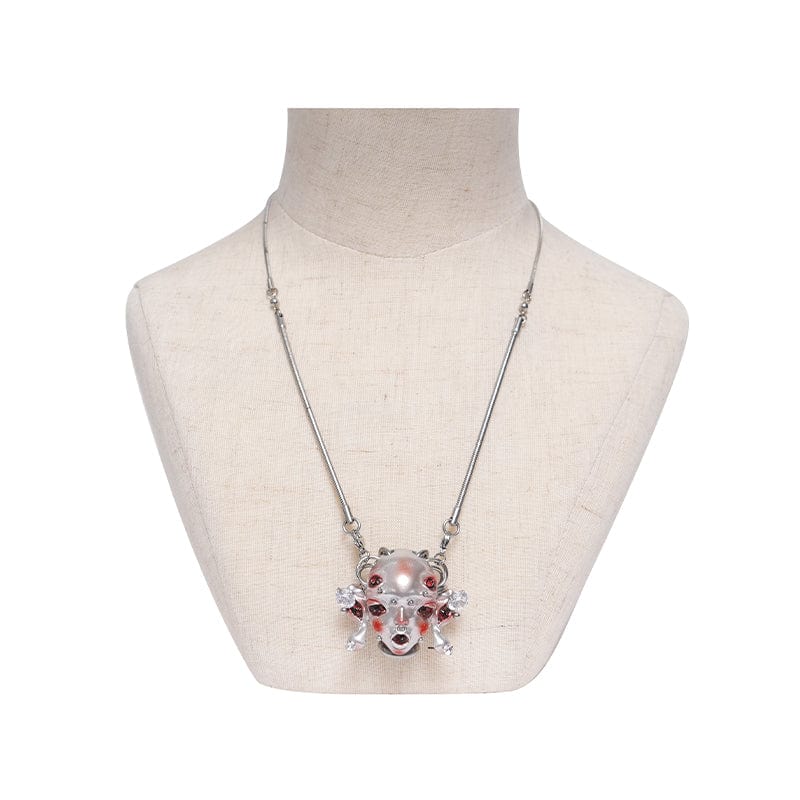 Women's Cyberpunk Alien-Core Crying Robot Necklace