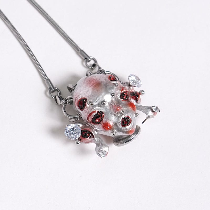 Women's Cyberpunk Alien-Core Crying Robot Necklace