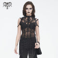 Women's Gothic Mesh Floral Crocheted Lace Top