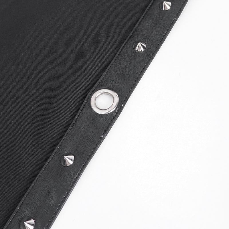 Women's Gothic Ruffled Buckle Long Overskirts
